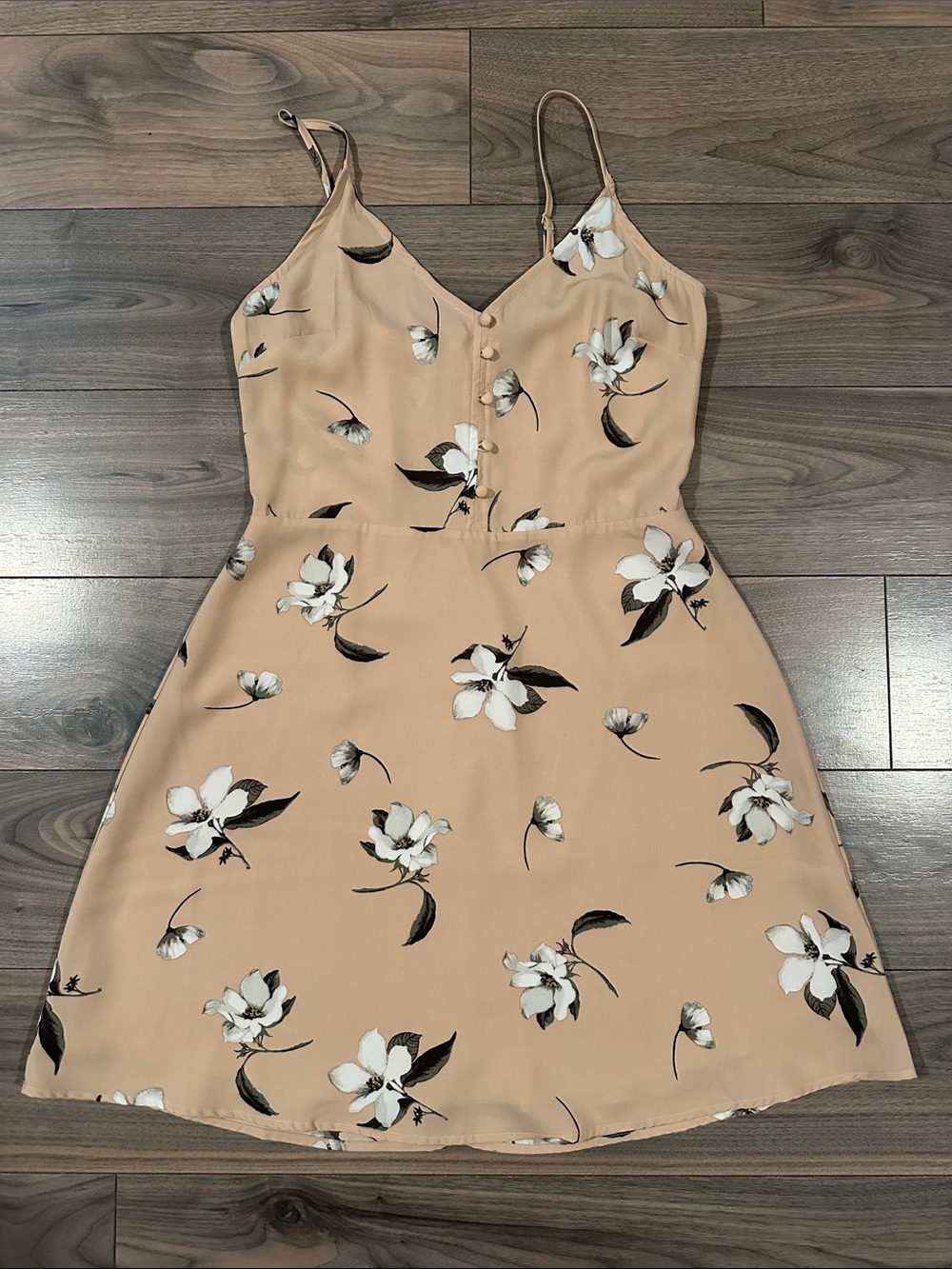 Dynamite Floral Spaghetti-Strap Mini Dress